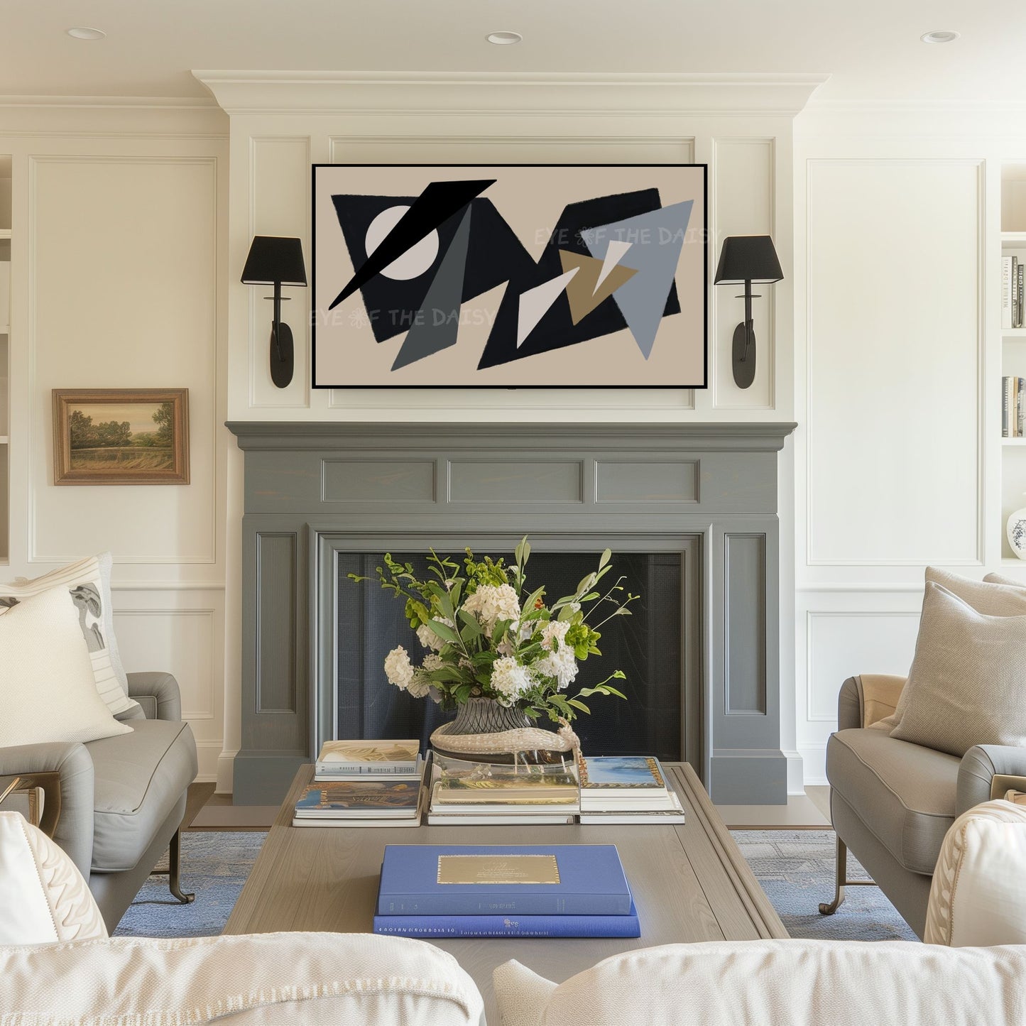 Mid Century Modern Abstract 4K TV Art | Contemporary Shapes Art for TV Screen