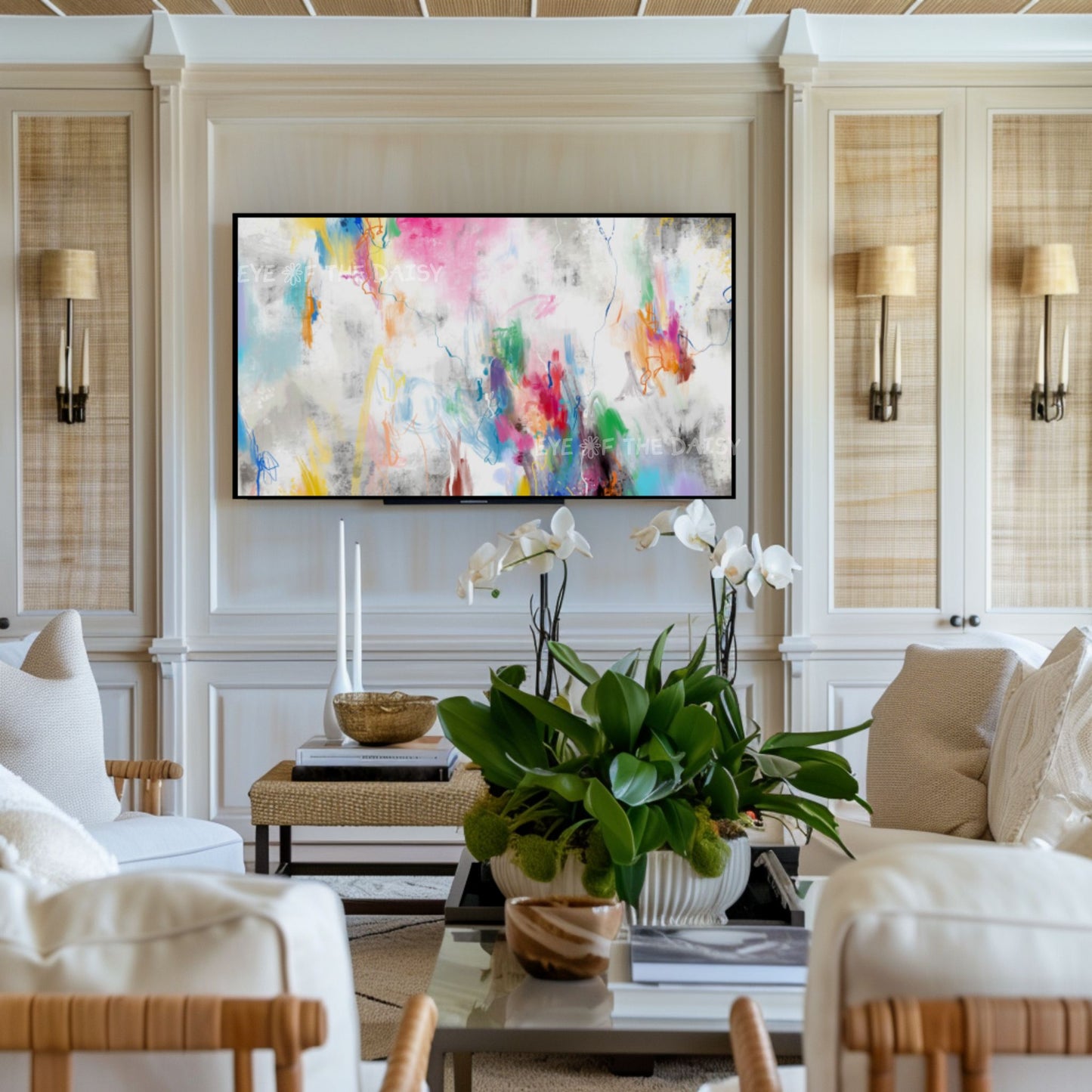 Colourful Abstract Expressionist 4K TV Art | Contemporary Modern Digital Painting 4K