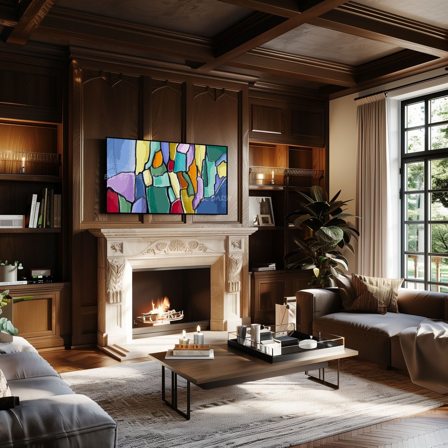 Bright Colourful Abstract Expressionist 4K TV Art | Vibrant Modern 4K Art for TV Screen