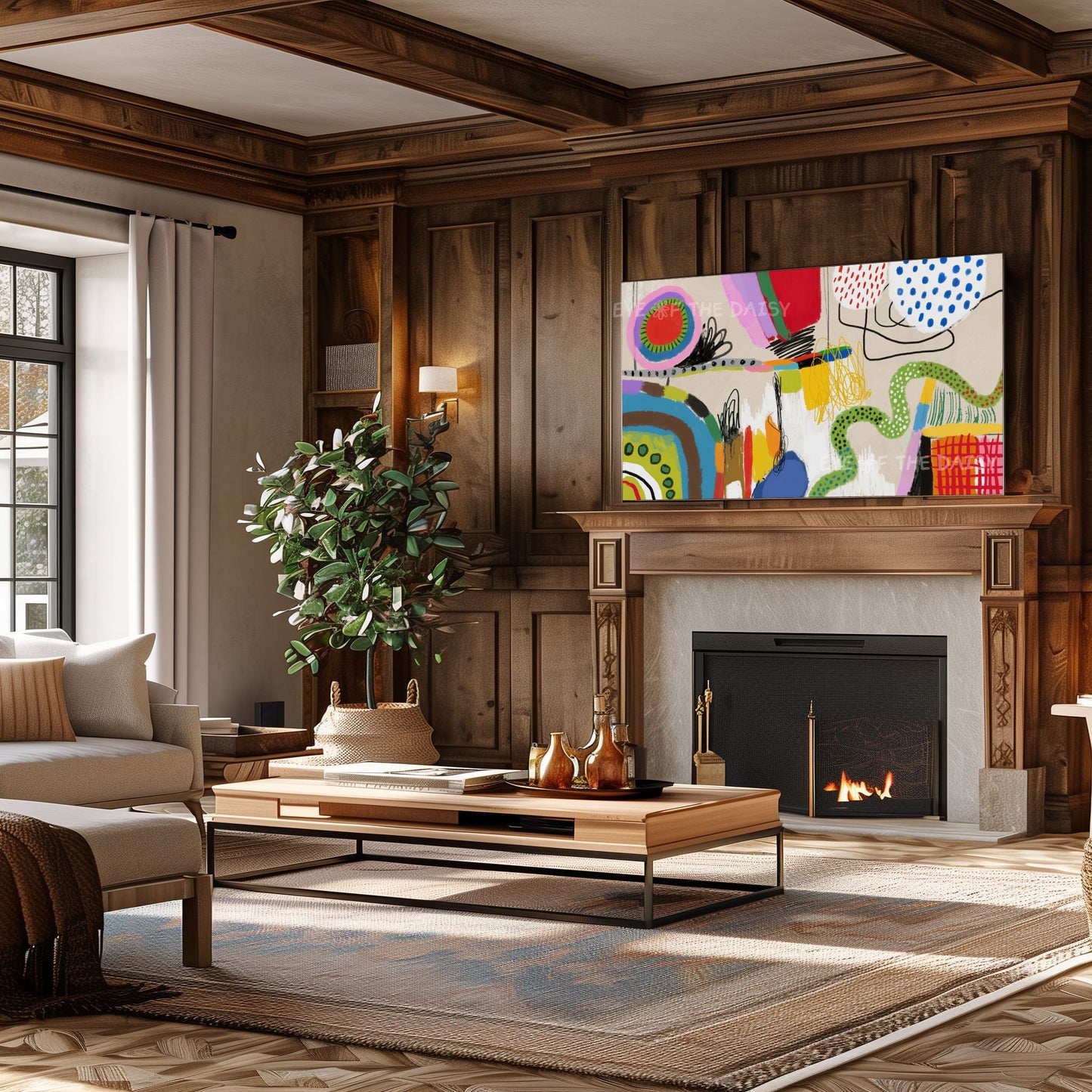 Quirky Contemporary Abstract 4K TV Art | Colourful Modern Expressionist TV Art 4K