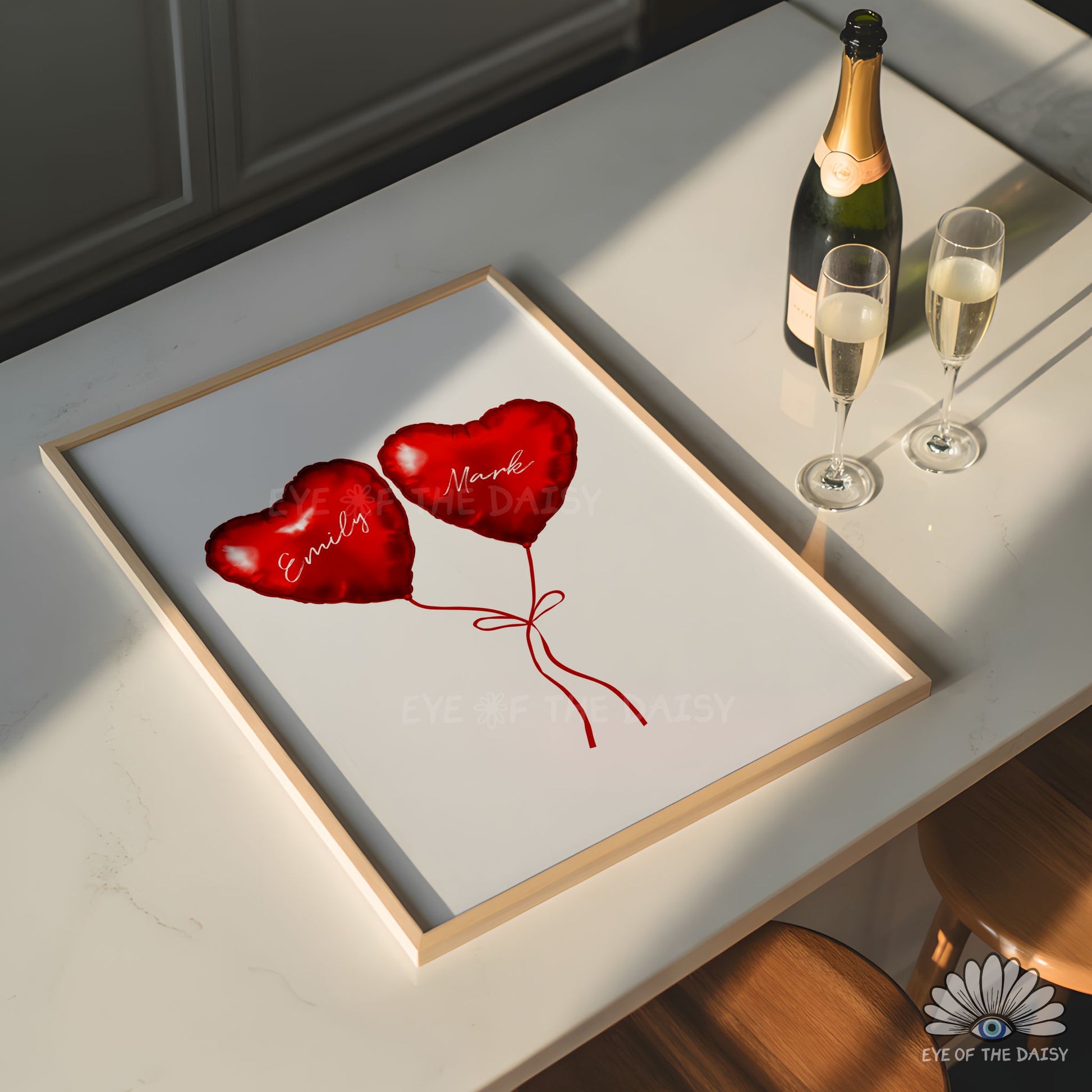 Personalized couples art print, custom gallery wall decor, digital download for Valentine’s or birthday gift