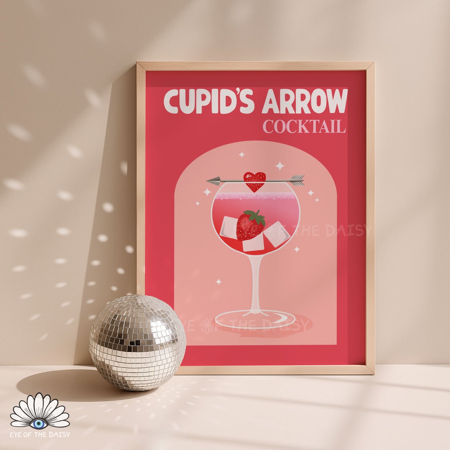 Trendy retro cocktail wall art digital download, colorful bar cart decor poster for home bar