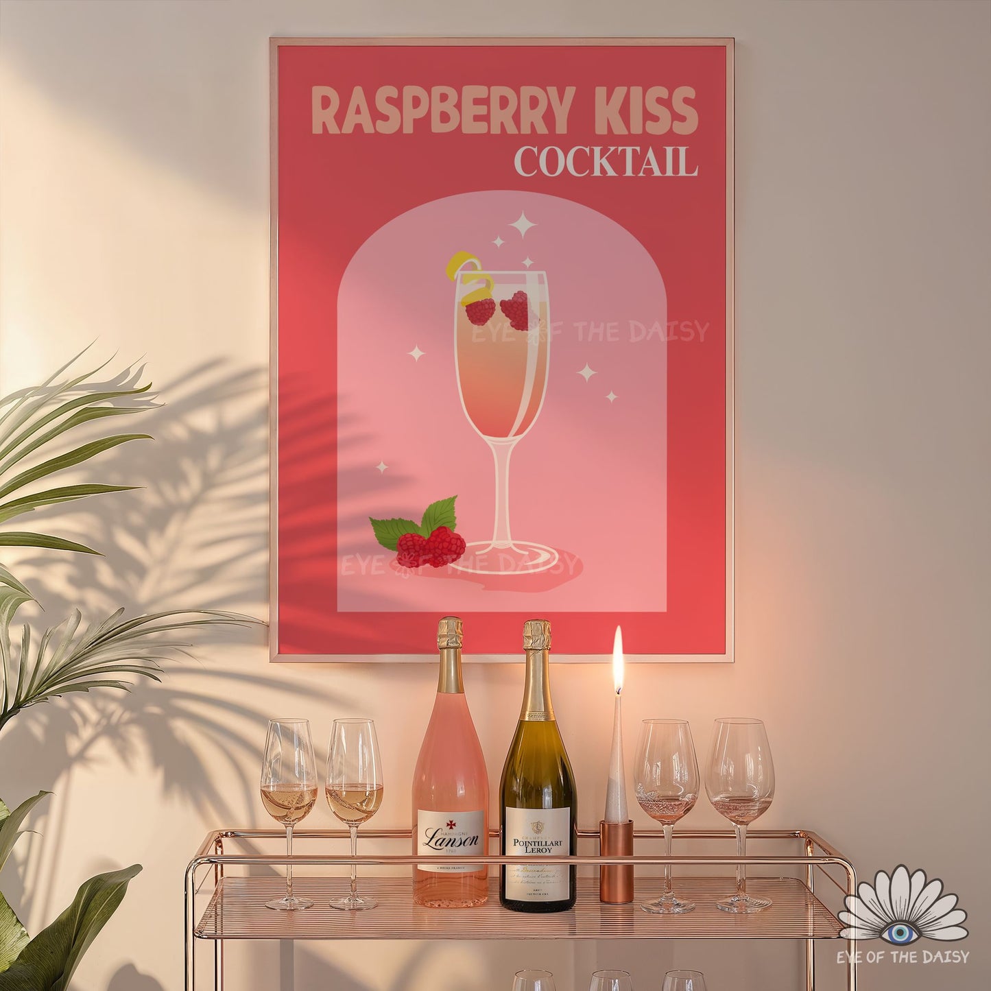 High resolution Valentine’s cocktail print instant download, fun and colorful drinks poster for parties or entertaining spaces